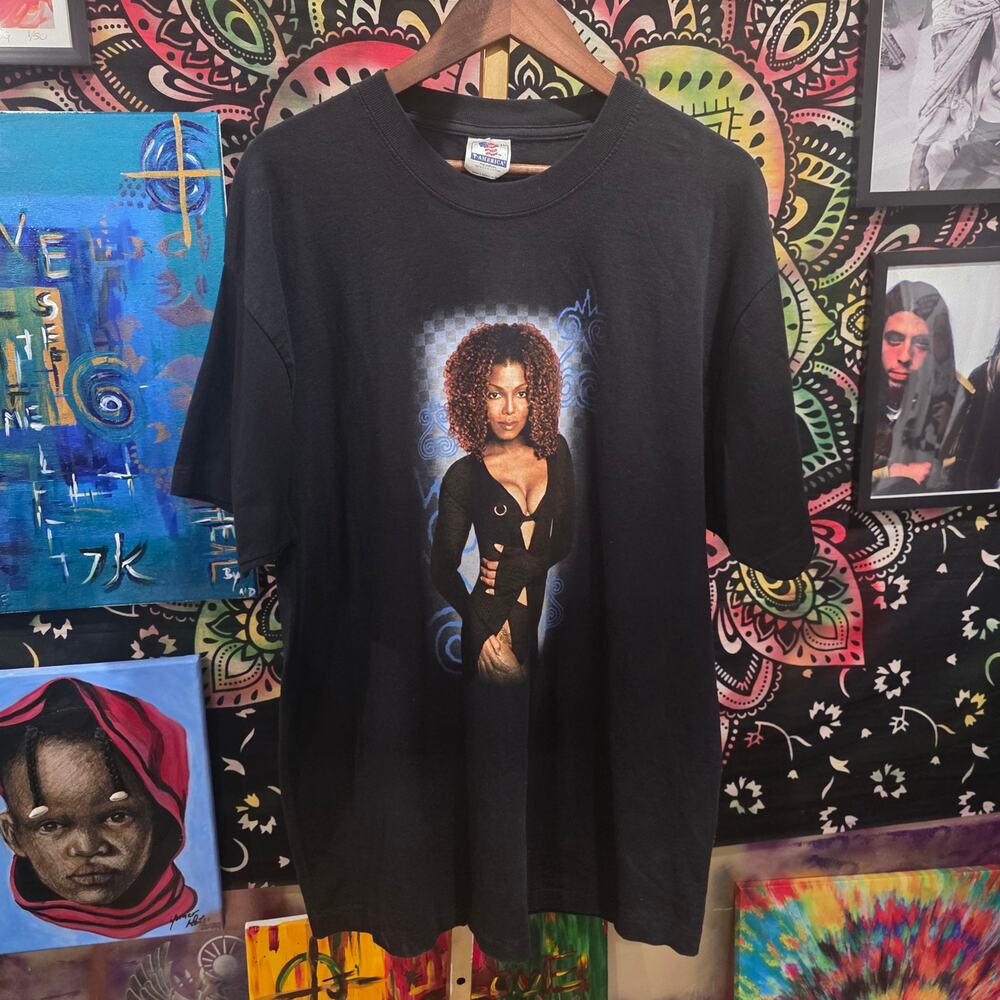 Rare 90s Janet Jackson The Velvet Rope World Tour Band T XL